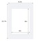Egofine A5 White Picture Mats Pack of 14, Frame Mattes for 4x6 Pictures, Acid Free, 1.2mm Thickness, with Core Bevel Cut